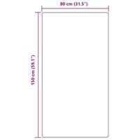 Antislip Shaggy Tapijt Bruin 80 x 150 cm PP 9