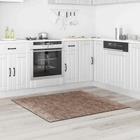 Antislip Shaggy Tapijt Bruin 120 x 120 cm PP 3