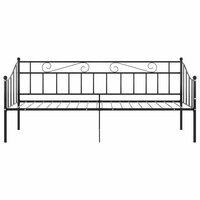 Slaapbank metaal zwart 90x200 cm 4