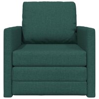 Vloerslaapbank met kussen Donkergroen 74 x 77 x 81 cm Stof 5