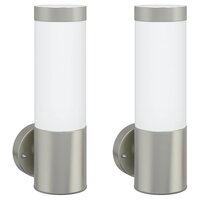 Buitenwandlampen 2 pcs Zilver 12 x 7.5 x 27 cm Roestvrij staal 2