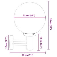 Buitenwandlampen 2 pcs Zilver 28 x 25 x 38 cm Roestvrij staal 9