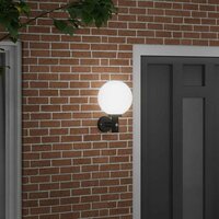 Buiten Wandlamp Zwart 28 x 25 x 38 cm Roestvrij staal 3