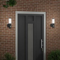 Buitenwandlampen 2 pcs Zwart 15 x 7.5 x 33 cm Roestvrij staal 3