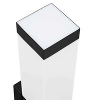 Buitenwandlampen 2 pcs Zwart 10.5 x 6 x 35 cm Roestvrij staal 8