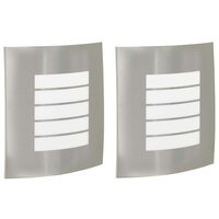 Buitenwandlampen 2 pcs Zilver 23.5 x 10.5 x 26 cm 2