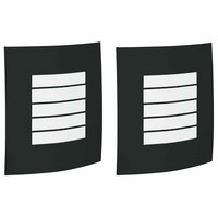 Buitenwandlampen 2 pcs Zwart 23.5 x 10.5 x 26 cm 2
