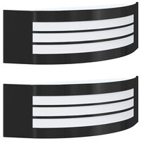 Buitenwandlampen 2 pcs Zwart 32 x 10 x 10 cm Roestvrij staal 2