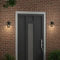 Buitenwandlampen 2 pcs Zwart 6.5 x 10.5 x 16 cm Roestvrij staal 3