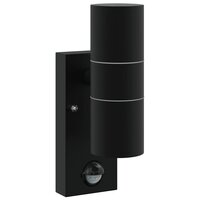 Buitenwandlampen 2 pcs Zwart 7 x 10 x 22 cm Roestvrij staal 4