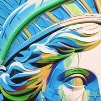 Schilderij Home ESPRIT Blauw Groen Modern 83 x 3 x 83 cm (2 Stuks) 2