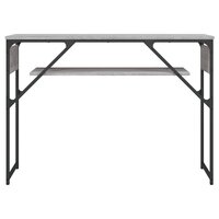 Wandtafel met schap 105x30x75 cm bewerkt hout grijs sonoma 4