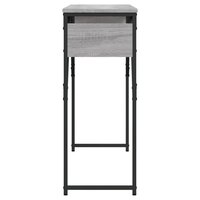 Wandtafel met schap 105x30x75 cm bewerkt hout grijs sonoma 5