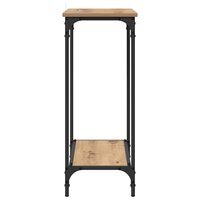 Wandtafel met plank artisanaal eikenkleurig 75 x 30.5 x 75 cm 6