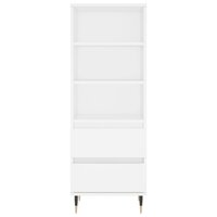 Hoge kast 40x36x110 cm bewerkt hout wit 5