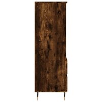 Hoge kast 40x36x110 cm bewerkt hout gerookt eiken 7