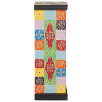 Ladekast met plank Multikleur 30 x 30 x 90 cm Massief mangohout 3