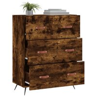 Ladekast 69,5x34x90 cm bewerkt hout gerookt eikenkleurig 4