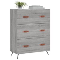 Ladekast 69,5x34x90 cm bewerkt hout grijs sonoma 3
