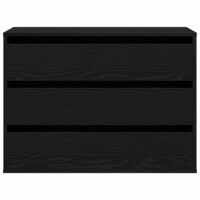 Ladekast met lade Zwart eiken 80 x 41 x 58 cm Bewerkt hout 7