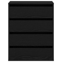 Ladekast met lade Zwart eiken 60 x 41 x 76 cm Bewerkt hout 7