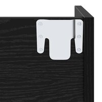 Wand Schoenenkasten met plank Anders Zwart eiken Bewerkt hout 8