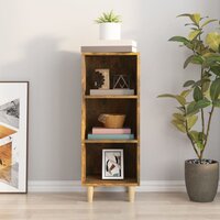 Dressoir 34,5x32,5x90 cm bewerkt hout gerookt eikenkleurig 3