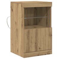 Dressoir artisanaal eikenkleurig 41 x 37 x 67 cm Bewerkt hout 2