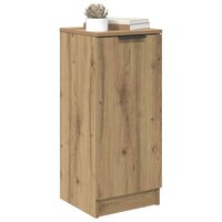 Dressoir artisanaal eikenkleurig 30 x 30 x 70 cm Bewerkt hout 3