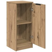 Dressoir artisanaal eikenkleurig 30 x 30 x 70 cm Bewerkt hout 5