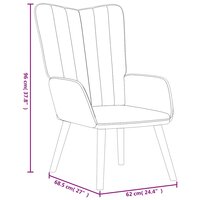 Relaxstoel fluweel lichtgrijs 8