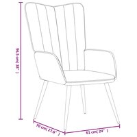 Relaxstoel fluweel donkergoen 8