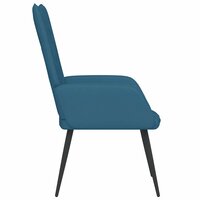 Relaxstoel fluweel blauw 4