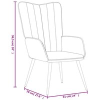 Relaxstoel fluweel blauw 8