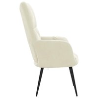 Relaxstoel fluweel cr&egrave;mewit 4