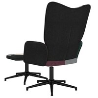 Relaxstoel met voetenbank patchwork stof 5