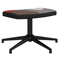 Relaxstoel met voetenbank patchwork stof 6