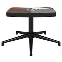 Relaxstoel met voetenbank patchwork stof 7