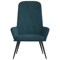 Relaxstoel fluweel blauw 3