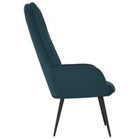 Relaxstoel fluweel blauw 4