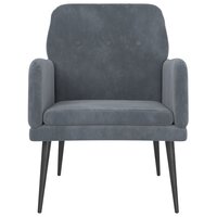 Fauteuil 62x79x79 cm fluweel donkergrijs 3