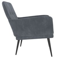 Fauteuil 62x79x79 cm fluweel donkergrijs 4