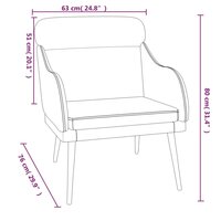Fauteuil 63x76x80 cm fluweel lichtgrijs 8