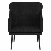 Fauteuil 63x76x80 cm fluweel zwart 3