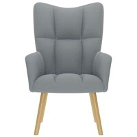 Relaxstoel stof lichtgrijs 3