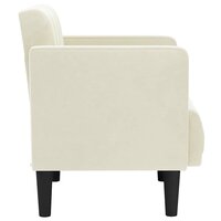 Fauteuil met armleuningen cr&egrave;me 53 cm fluweel 4