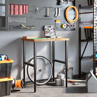 Werkbank rechthoekig 80x60x(73-99,5) cm massief acaciahout 3