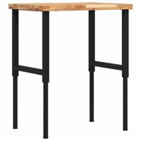 Werkbank rechthoekig 80x60x(73-99,5) cm massief acaciahout 7