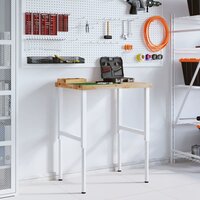 Werkbank rechthoekig 80x60x(73-99,5) cm massief acaciahout 3