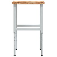 Werkbank rechthoekig 80x60x(73-99,5) cm massief acaciahout 6